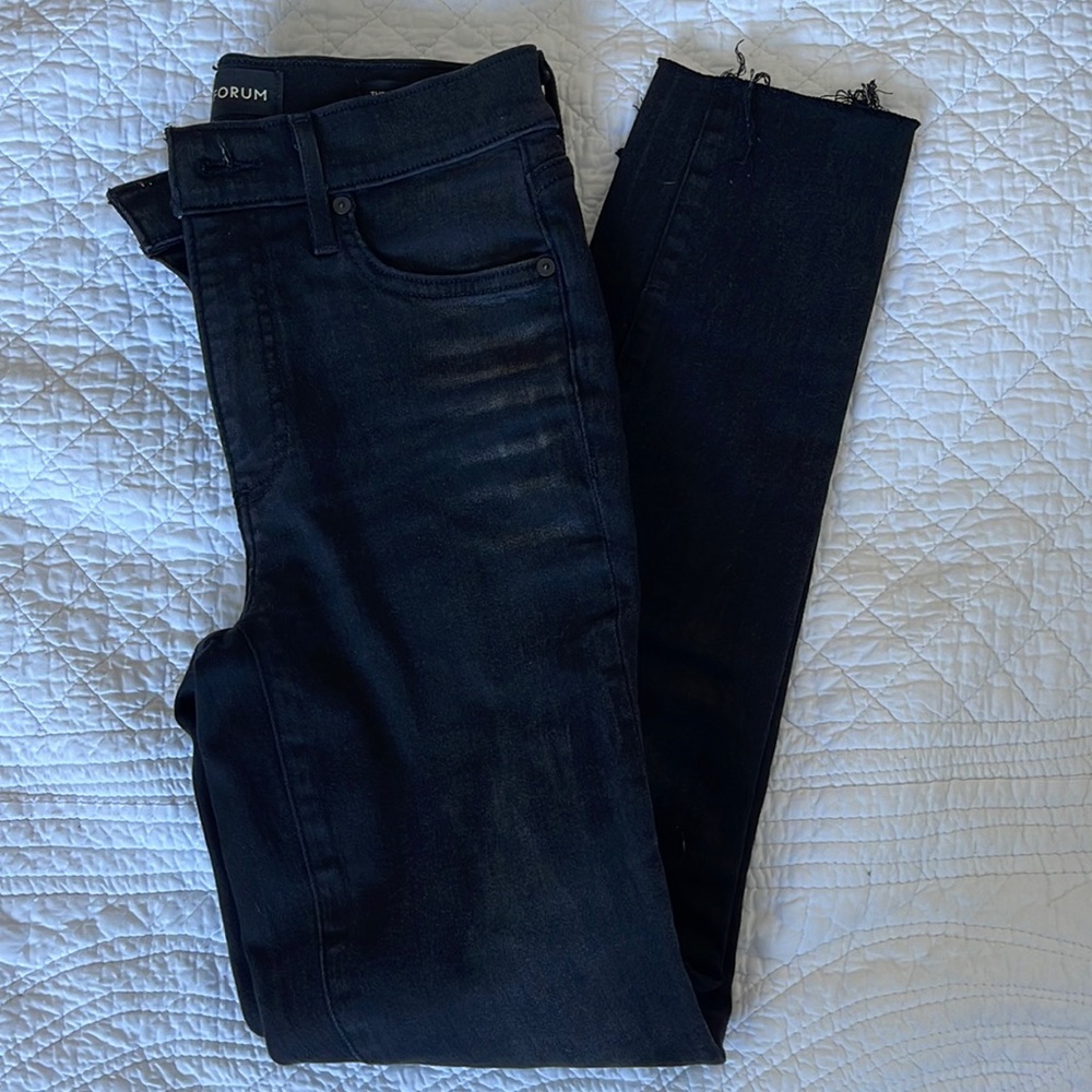 Black denim forum skinny jeans